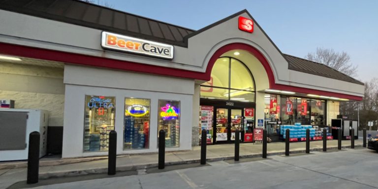 Safeway storefront with bollards